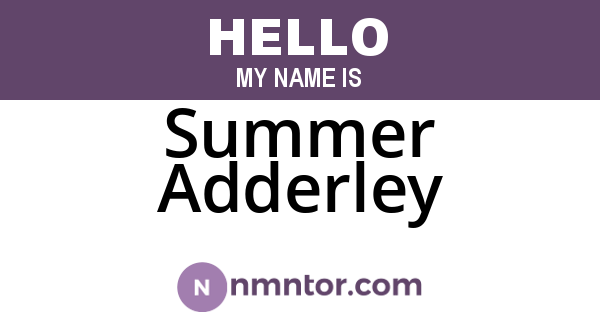 Summer Adderley