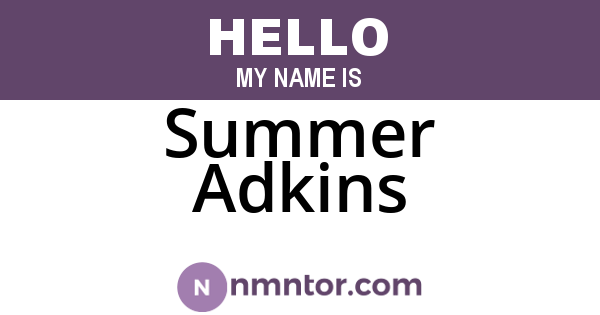 Summer Adkins