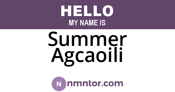 Summer Agcaoili