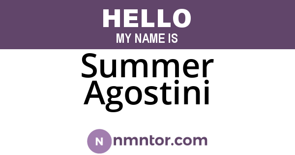 Summer Agostini