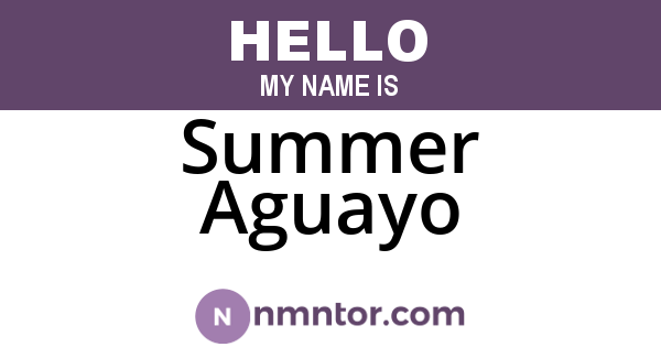 Summer Aguayo