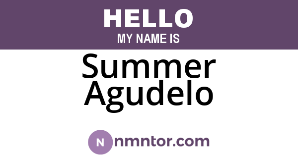 Summer Agudelo