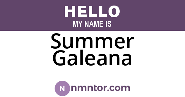 Summer Galeana