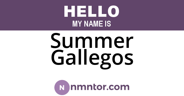 Summer Gallegos