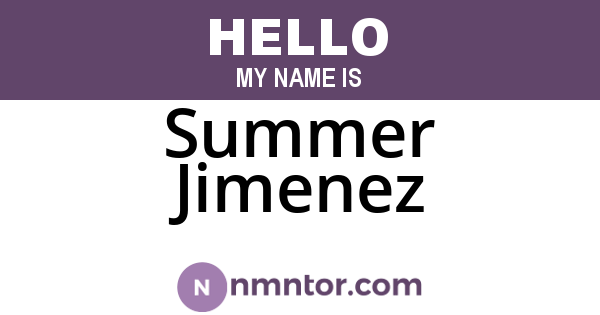 Summer Jimenez