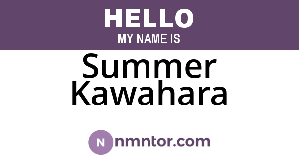 Summer Kawahara