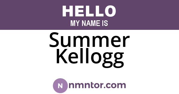 Summer Kellogg