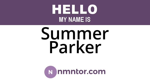 Summer Parker