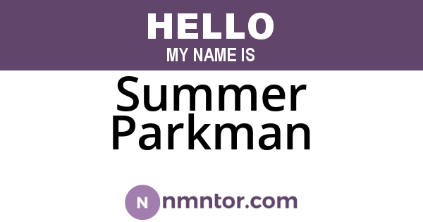 Summer Parkman