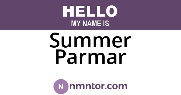 Summer Parmar