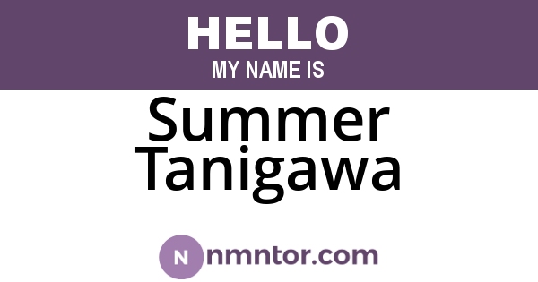 Summer Tanigawa