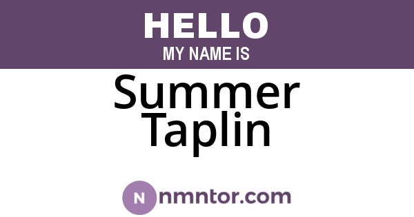 Summer Taplin