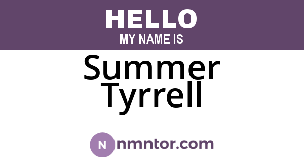Summer Tyrrell