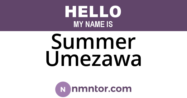 Summer Umezawa