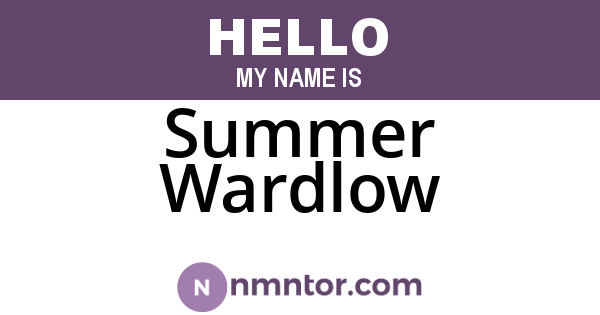 Summer Wardlow