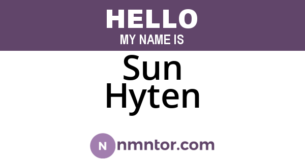 Sun Hyten