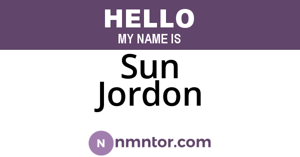 Sun Jordon