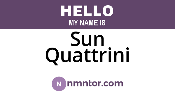 Sun Quattrini