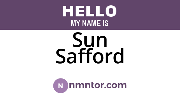 Sun Safford