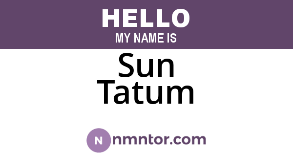 Sun Tatum