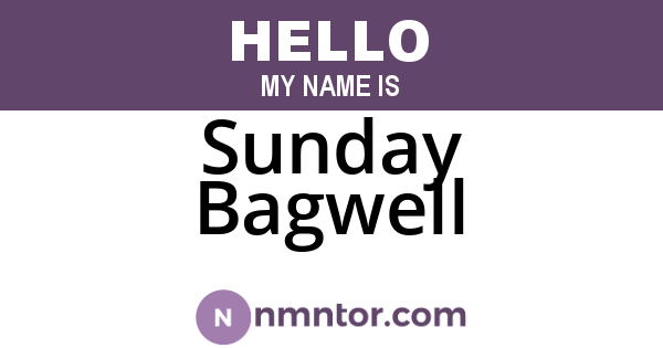 Sunday Bagwell