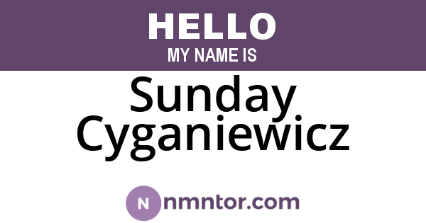 Sunday Cyganiewicz