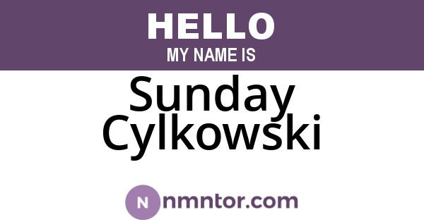 Sunday Cylkowski