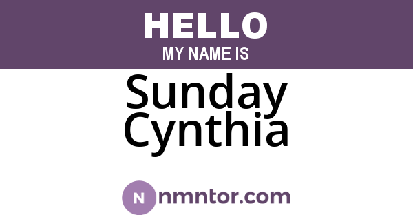Sunday Cynthia