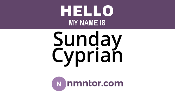 Sunday Cyprian