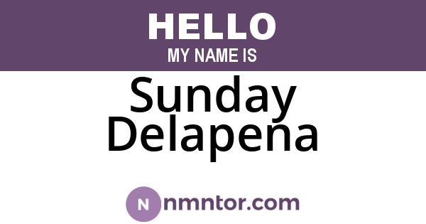 Sunday Delapena