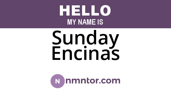 Sunday Encinas