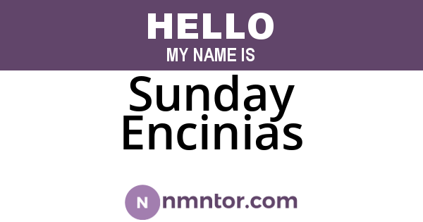 Sunday Encinias
