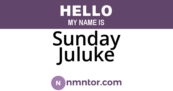 Sunday Juluke