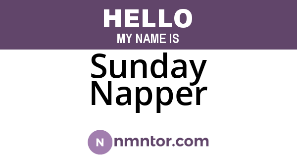 Sunday Napper