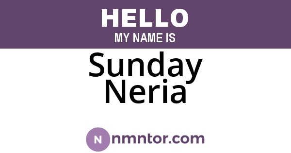Sunday Neria