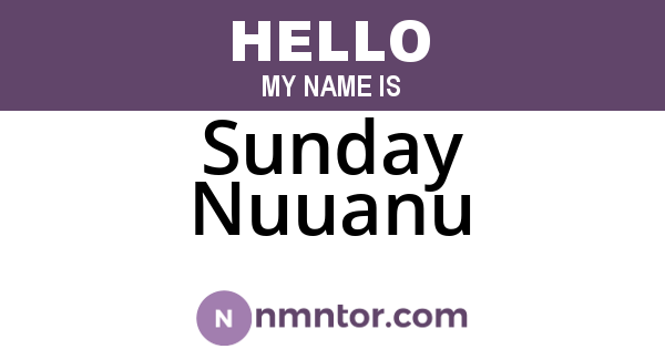 Sunday Nuuanu