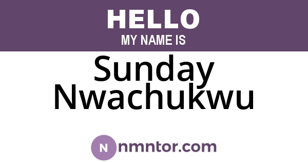 Sunday Nwachukwu