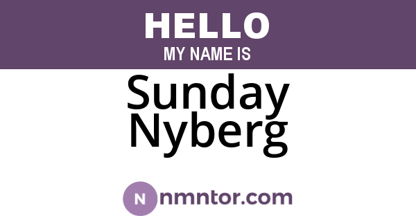 Sunday Nyberg