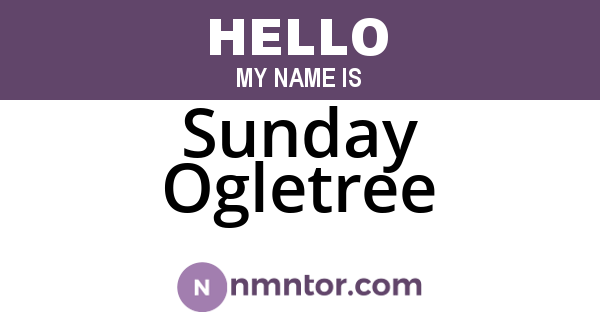 Sunday Ogletree