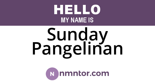 Sunday Pangelinan