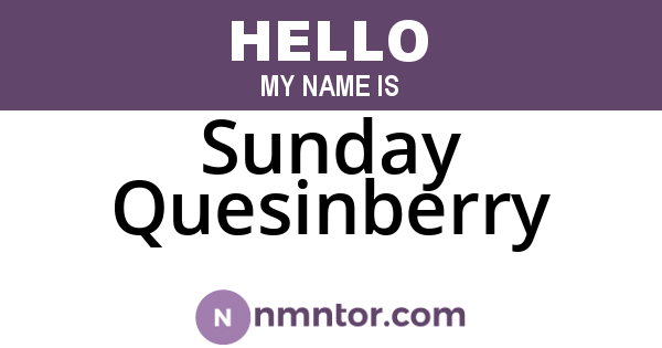 Sunday Quesinberry