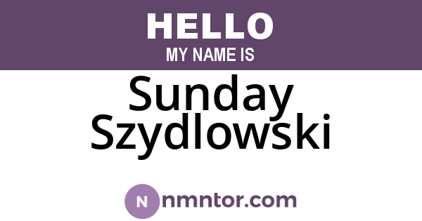 Sunday Szydlowski