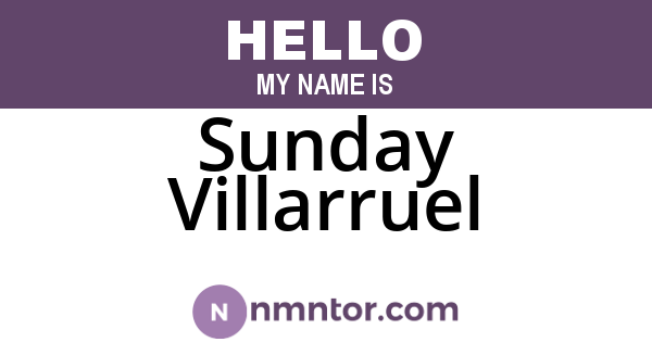 Sunday Villarruel
