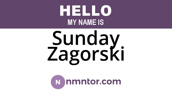 Sunday Zagorski