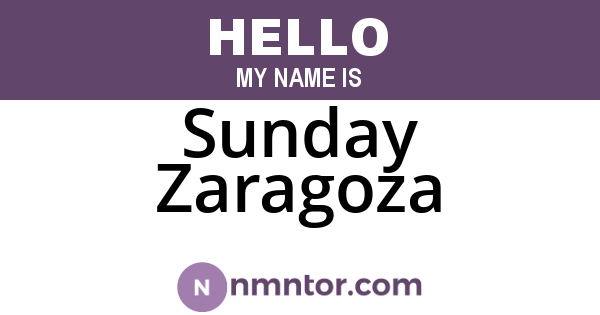 Sunday Zaragoza