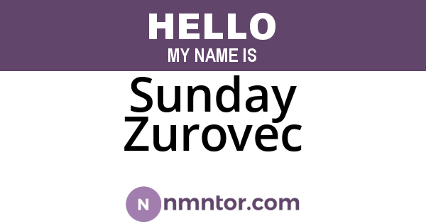Sunday Zurovec