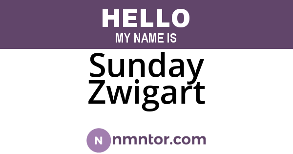 Sunday Zwigart