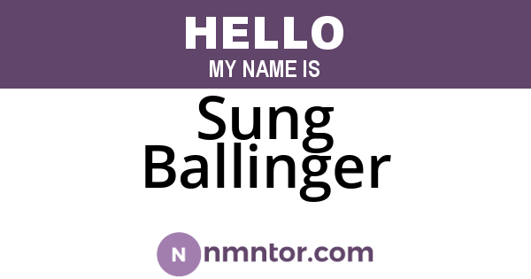 Sung Ballinger