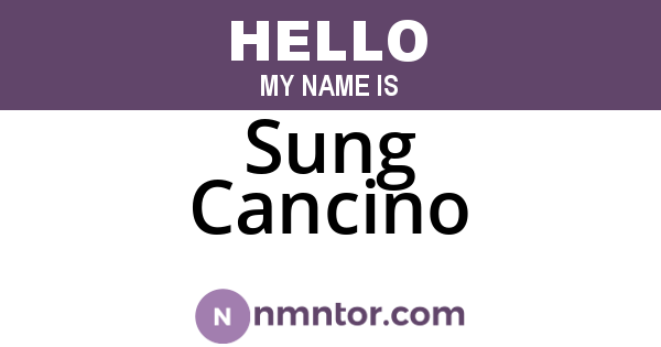 Sung Cancino