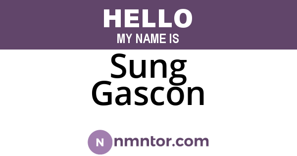 Sung Gascon